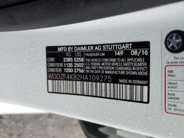WDDZF4KB2HA109275 Mercedes-Benz E 300 4matic