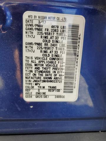 JN8AT2MV6HW023728 Nissan ROGUE S