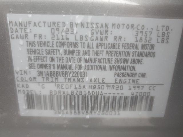 3N1AB8BV8RY220031 Nissan SENTRA S