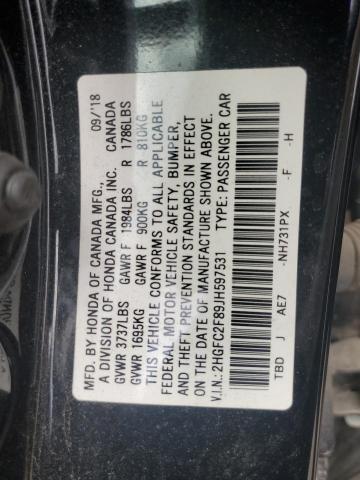 2HGFC2F89JH597531 Honda CIVIC EX