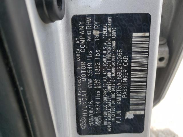 KMHCT5AE8GU275366 Hyundai ACCENT SE