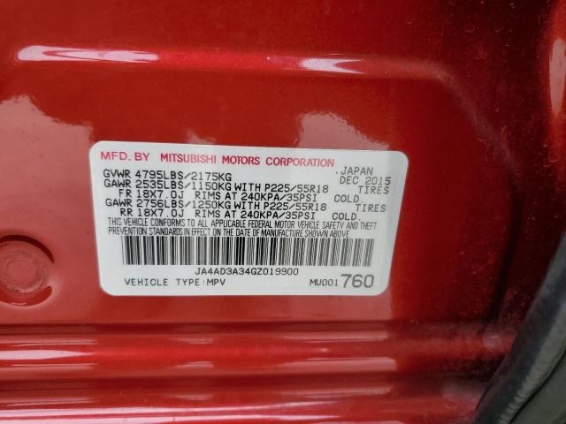 JA4AD3A34GZ019900 Mitsubishi Outlander Se