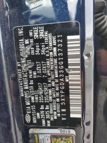 5XYPGDA33GG137321 KIA SORENTO LX