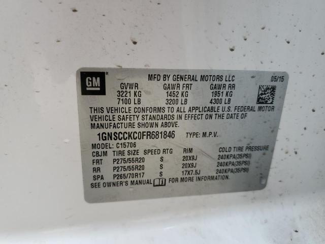 1GNSCCKC0FR681846 Chevrolet Tahoe C1500 Ltz