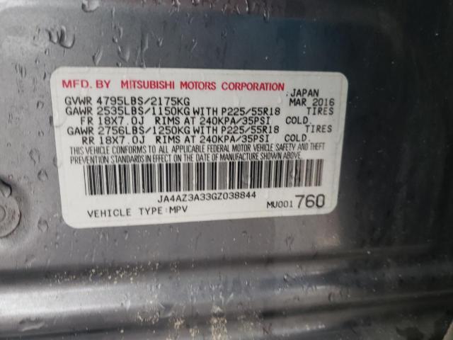 JA4AZ3A33GZ038844 Mitsubishi Outlander Se