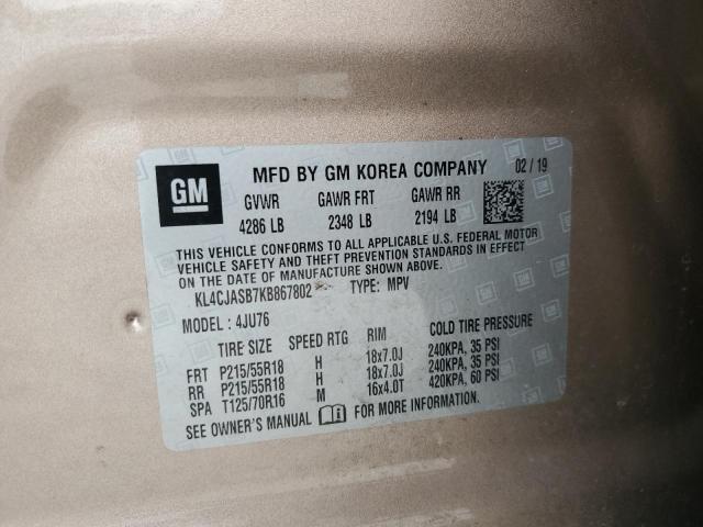 KL4CJASB7KB867802 Buick Encore Preferred