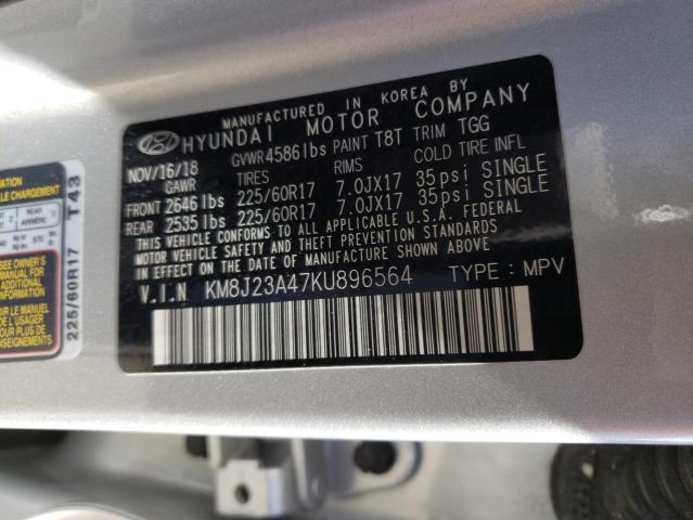 KM8J23A47KU896564 Hyundai TUCSON SE