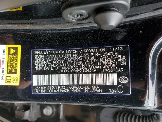 JTHBK1GG4E2104349 Lexus ES 350
