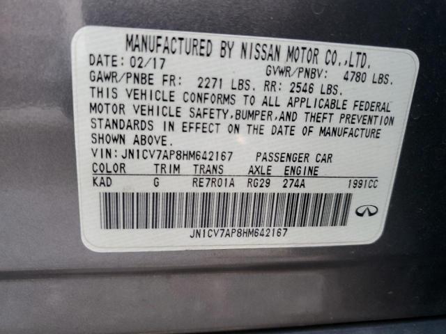 JN1CV7AP8HM642167 Infiniti Q50 BASE