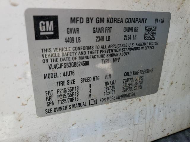KL4CJFSB3GB624508 Buick Encore Convenience