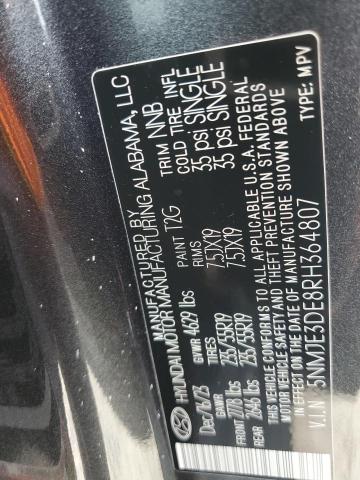5NMJE3DE8RH364807 Hyundai Tucson Limited