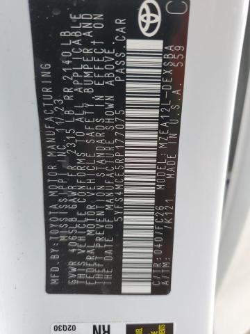 5YFS4MCE5RP177075 Toyota COROLLA SE