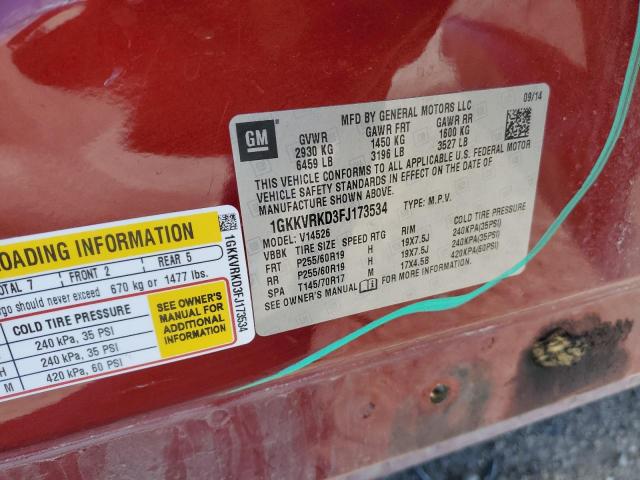 1GKKVRKD3FJ173534 GMC Acadia Slt-1