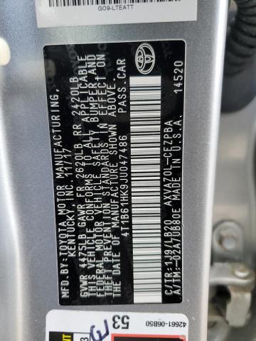 4T1B61HK9JU047486 Toyota CAMRY XSE
