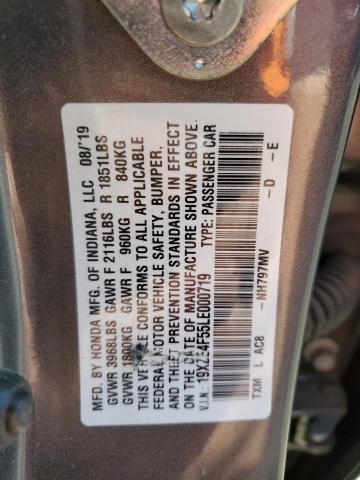 19XZE4F55LE000719 Honda INSIGHT EX