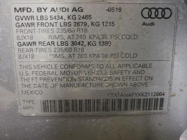 WA1ANAFYXK2112864 Audi Q5 PREMIUM