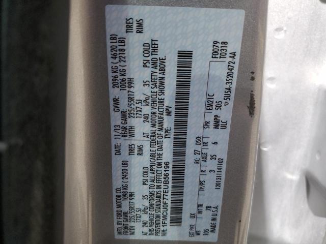 1FMCU0F77EUB56196 Ford ESCAPE S