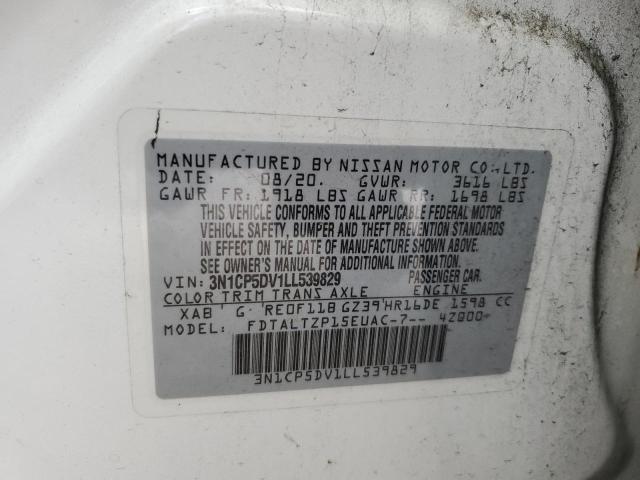 3N1CP5DV1LL539829 Nissan KICKS SR