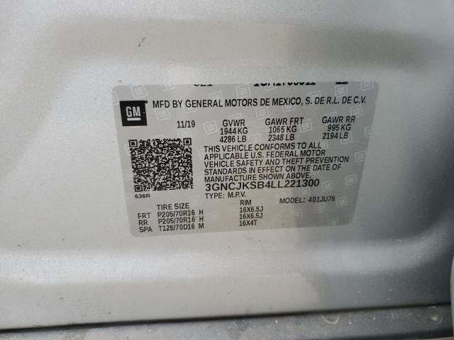 3GNCJKSB4LL221300 Chevrolet TRAX LS