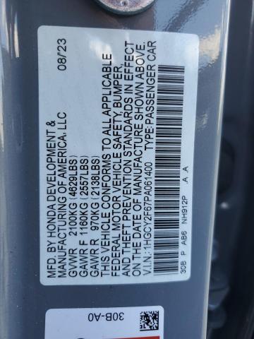 1HGCY2F67PA061400 Honda Accord Hybrid Exl