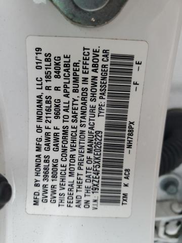 19XZE4F5XKE026229 Honda INSIGHT EX