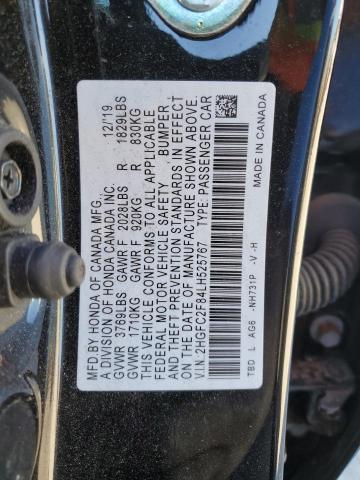 2HGFC2F84LH525767 Honda Civic Sport