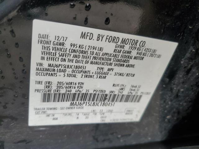 MAJ6P1SL8JC180451 Ford ECOSPORT S