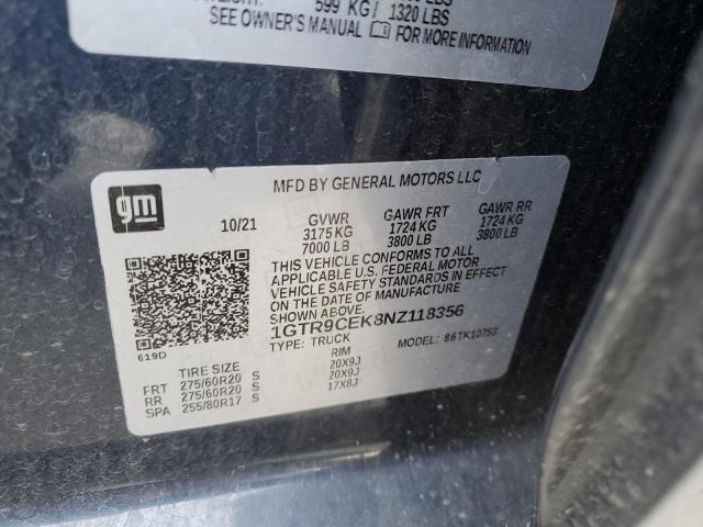1GTR9CEK8NZ118356 GMC Sierra Limited K1500 Elevation