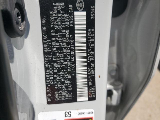 4T1K61AK3NU011017 Toyota CAMRY XSE