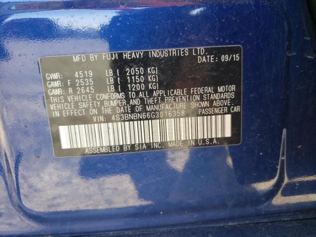4S3BNBN66G3016358 Subaru Legacy 2.5i Limited