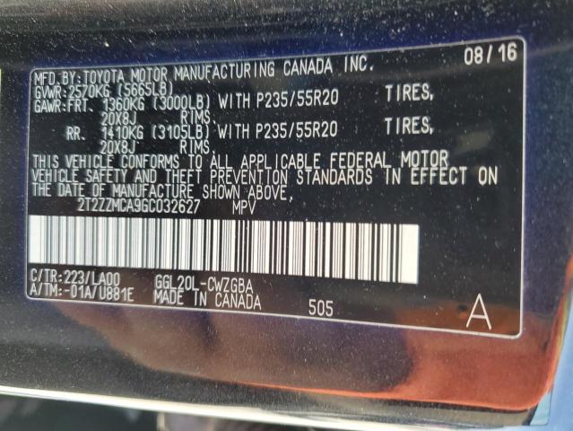 2T2ZZMCA9GC032627 Lexus RX 350