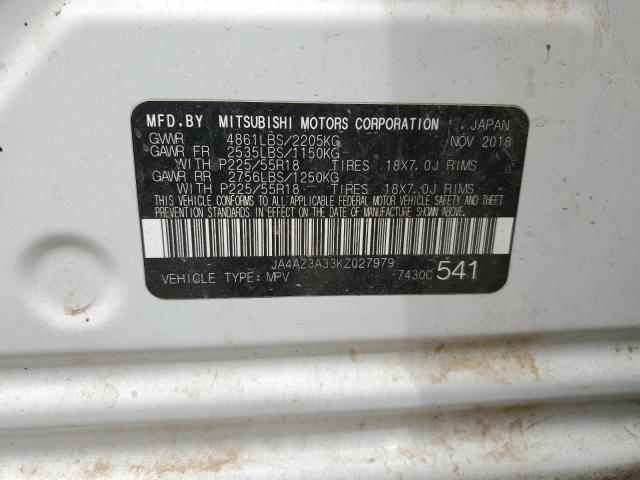 JA4AZ3A33KZ027979 Mitsubishi Outlander Se
