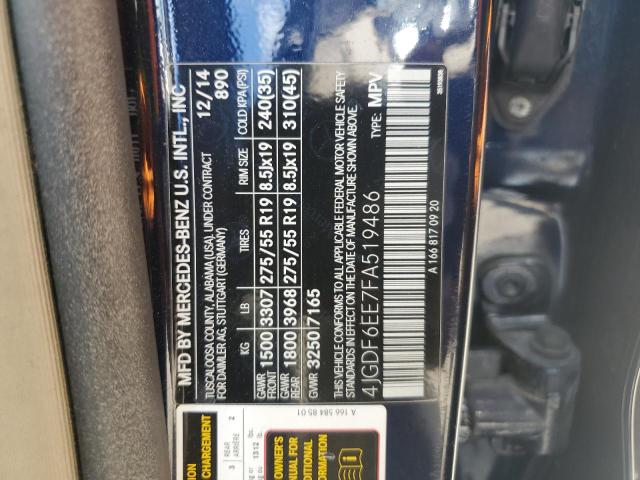 4JGDF6EE7FA519486 Mercedes-Benz Gl 450 4matic