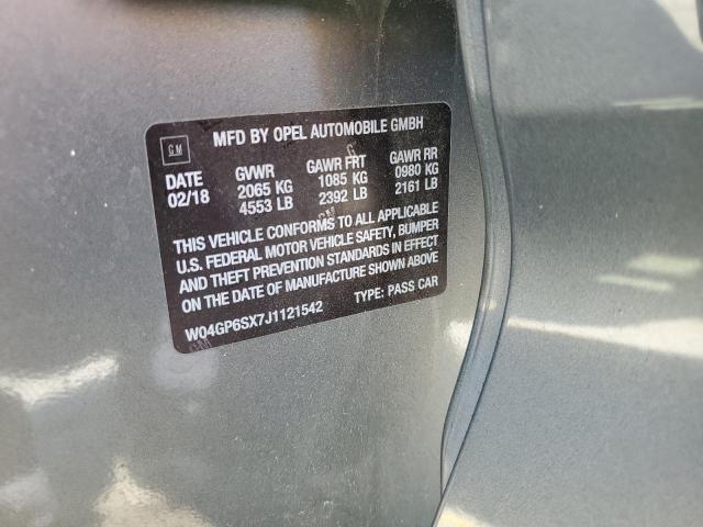 W04GP6SX7J1121542 Buick Regal Essence