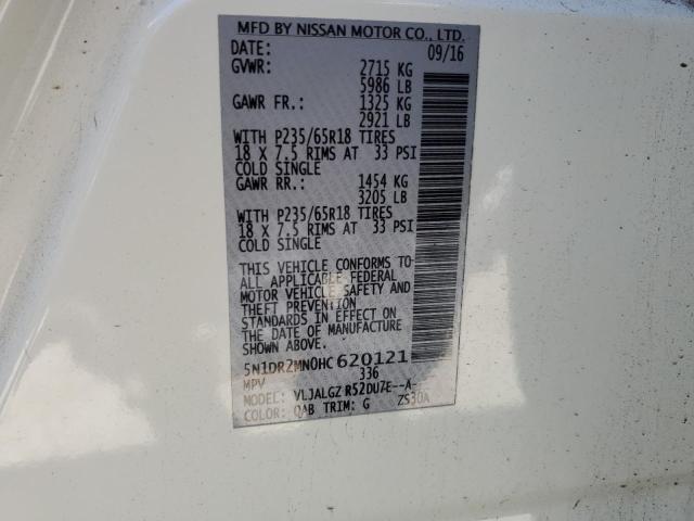 5N1DR2MN0HC620121 Nissan Pathfinder S