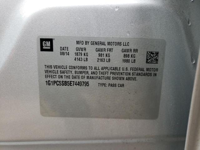 1G1PC5SB5E7449795 Chevrolet CRUZE LT