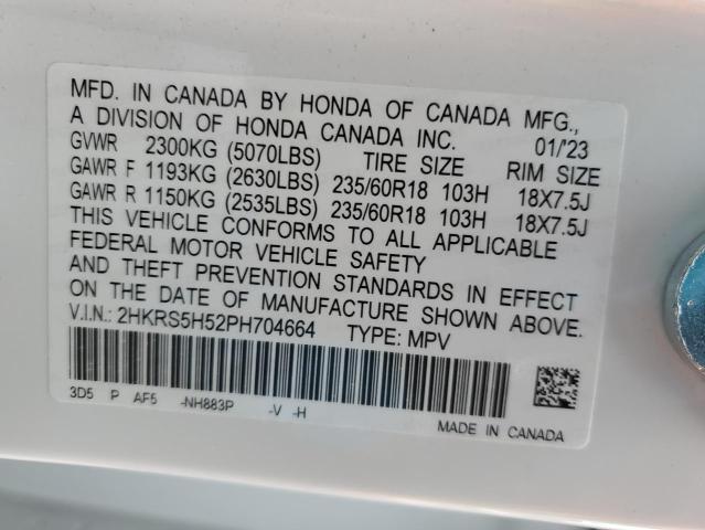 2HKRS5H52PH704664 Honda Cr-v Sport