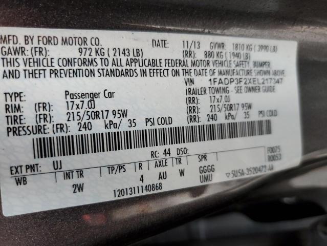 1FADP3F2XEL217347 Ford FOCUS SE