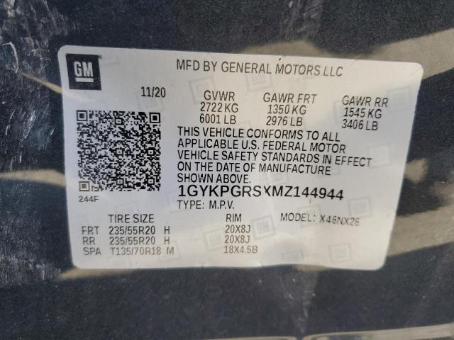 1GYKPGRSXMZ144944 Cadillac XT6 SPORT