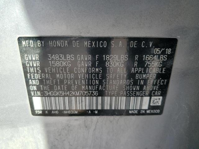 3HGGK5H42KM705736 Honda FIT LX