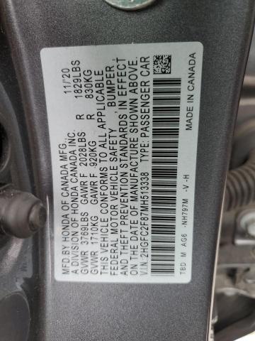 2HGFC2F87MH513338 Honda Civic Sport