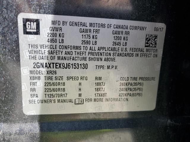 2GNAXTEX9J6153130 Chevrolet EQUINOX LT