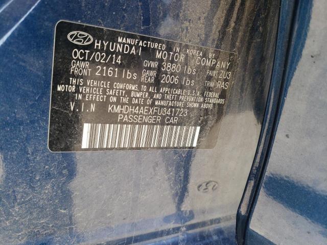 KMHDH4AEXFU341723 Hyundai ELANTRA SE