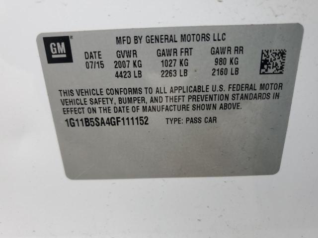 1G11B5SA4GF111152 Chevrolet Malibu Limited Ls