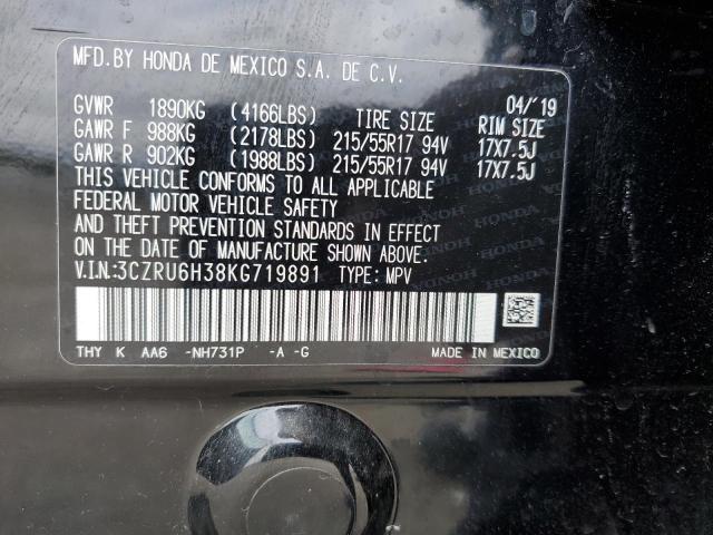 3CZRU6H38KG719891 Honda HR-V LX