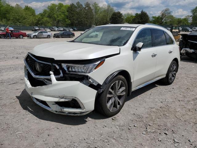 Auction sale of the 2019 Acura Mdx Advance, vin: 5J8YD4H84KL013703, lot number: 51801764