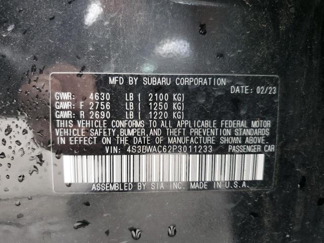 4S3BWAC62P3011233 Subaru Legacy Premium