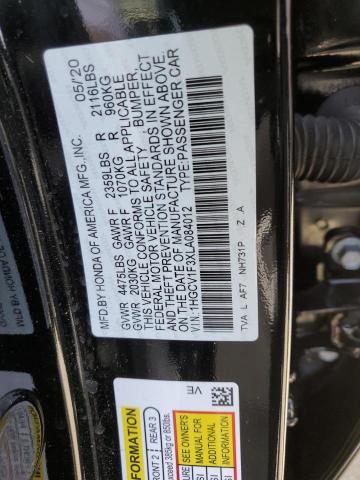1HGCV1F3XLA084012 Honda Accord Sport