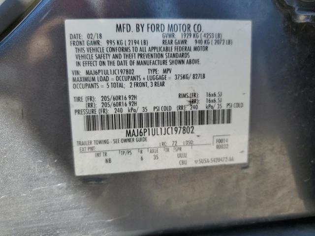 MAJ6P1UL1JC197802 Ford Ecosport Se