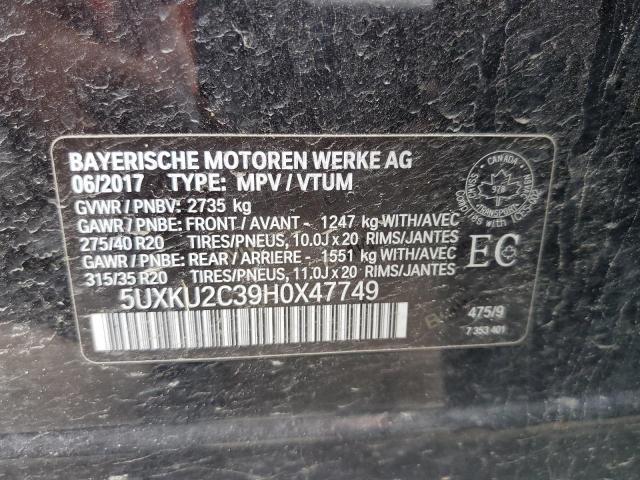 5UXKU2C39H0X47749 BMW X6 XDRIVE3